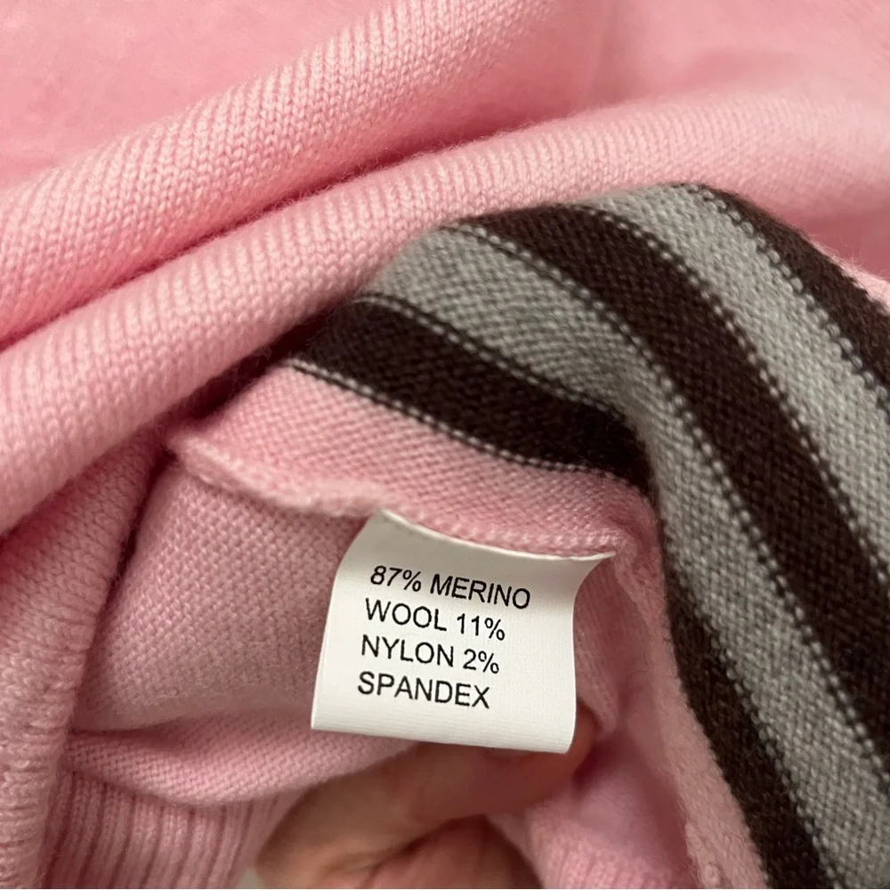 Talbott Men's Zip-Up Sweater in Soft Pink Sz L